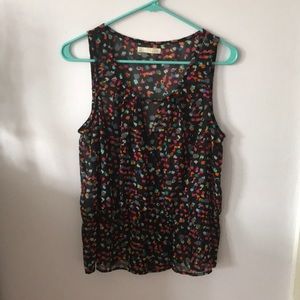 Colorful no sleeves blouse